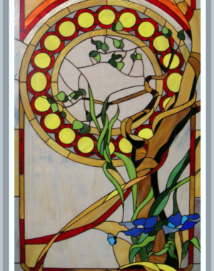 abstract tree stained glass