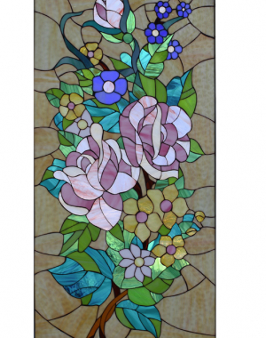 stained glass flowers